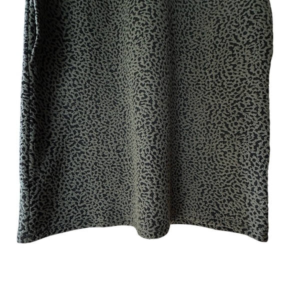 LOFT | NWOT | ANIMAL PRINT SHORT SLEEVE DRESS GREEN & BLACK LEOPARD | EXTRA SM - Picture 5 of 9